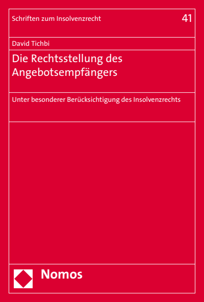 Cover of book: Die Rechtsstellung des Angebotsempfängers