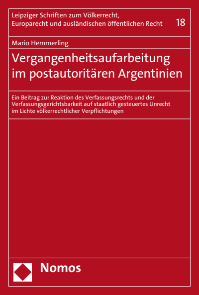 Cover of book: Vergangenheitsaufarbeitung im postautoritären Argentinien