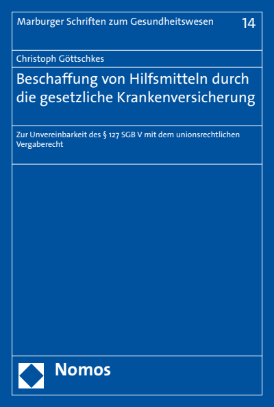 Cover des Buchs: Beschaffung von Hilfsmitteln durch die gesetzliche Krankenversicherung