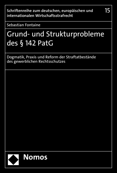 Cover of book: Grund- und Strukturprobleme des § 142 PatG