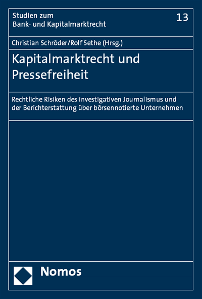 Cover des Buchs: Kapitalmarktrecht und Pressefreiheit