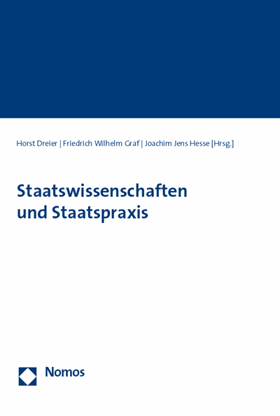 Cover des Buchs: Staatswissenschaften und Staatspraxis