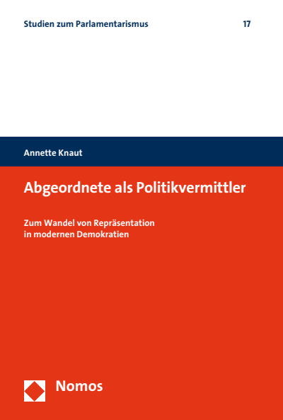 Cover of book: Abgeordnete als Politikvermittler