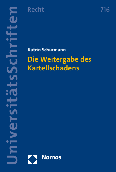 Cover des Buchs: Die Weitergabe des Kartellschadens