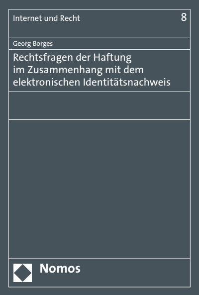 Cover des Buchs: Rechtsfragen der Haftung im Zusammenhang mit dem elektronischen Identitätsnachweis