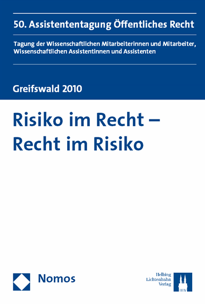 Cover of book: Risiko im Recht - Recht im Risiko