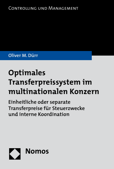 Cover of book: Optimales Transferpreissystem im multinationalen Konzern