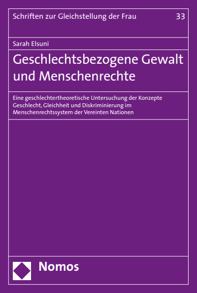 Cover of book: Geschlechtsbezogene Gewalt und Menschenrechte