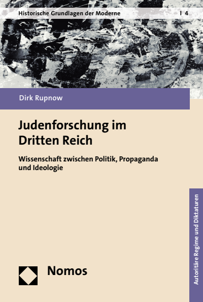 Cover des Buchs: Judenforschung im Dritten Reich