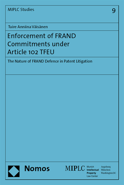 Cover des Buchs: Enforcement of FRAND Commitments under Article 102 TFEU