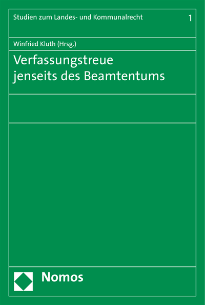 Cover of book: Verfassungstreue jenseits des Beamtentums