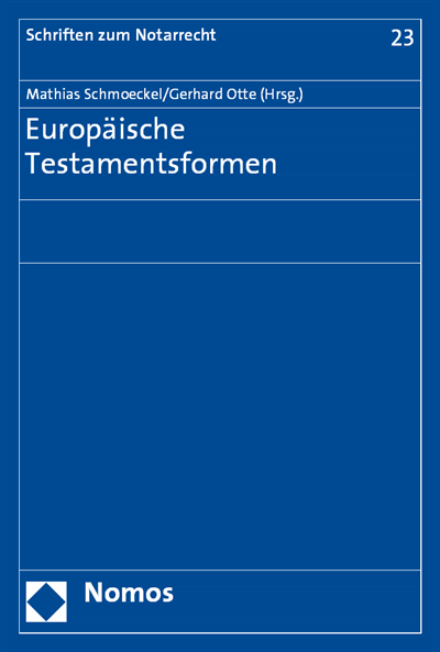 Cover des Buchs: Europäische Testamentsformen