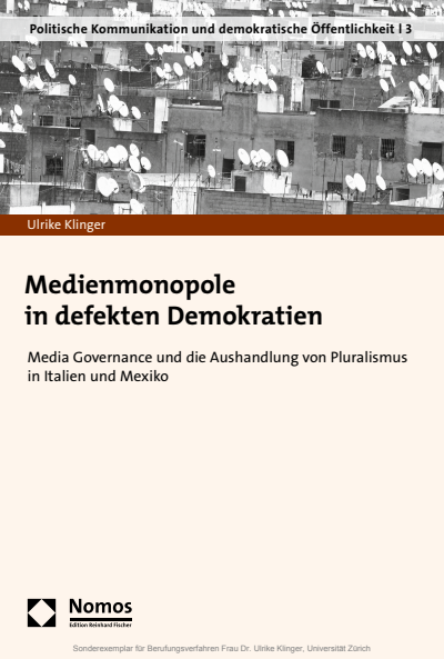 Cover of book: Medienmonopole in defekten Demokratien