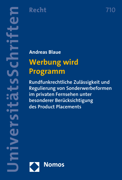 Cover des Buchs: Werbung wird Programm