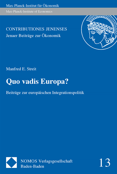 Cover of book: Quo vadis Europa?