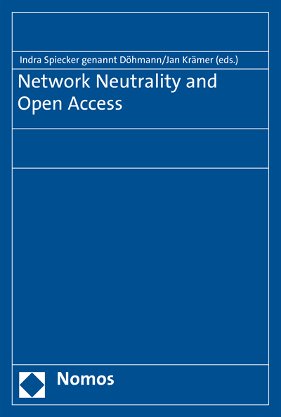 Cover of book: Network Neutrality and Open Access