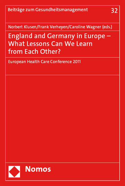 Cover des Buchs: England and Germany in Europe - What Lessons Can We Learn from Each Other?