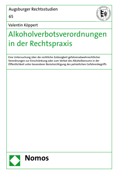 Cover of book: Alkoholverbotsverordnungen in der Rechtspraxis