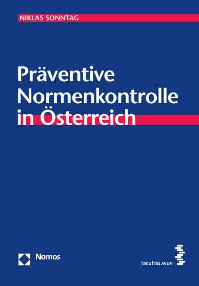 Cover of book: Präventive Normenkontrolle in Österreich