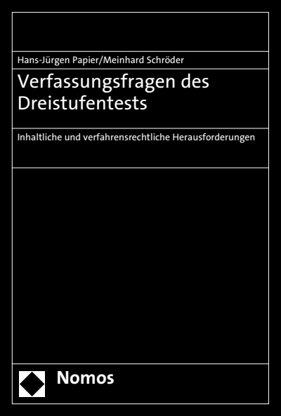 Cover of book: Verfassungsfragen des Dreistufentests