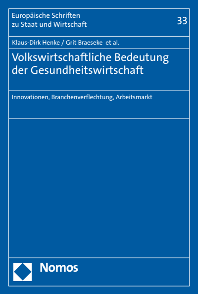 Cover of book: Volkswirtschaftliche Bedeutung der Gesundheitswirtschaft