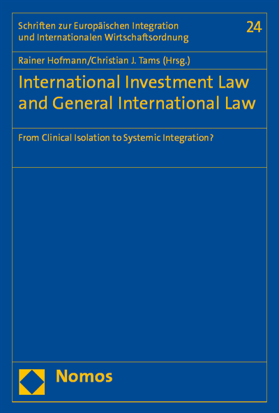Cover des Buchs: International Investment Law and General International Law