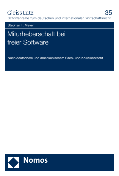 Cover of book: Miturheberschaft bei freier Software