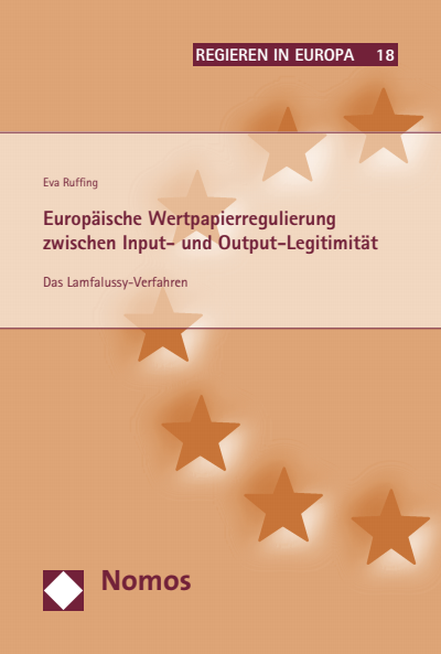 Cover of book: Europäische Wertpapierregulierung zwischen Input- und Output-Legitimität