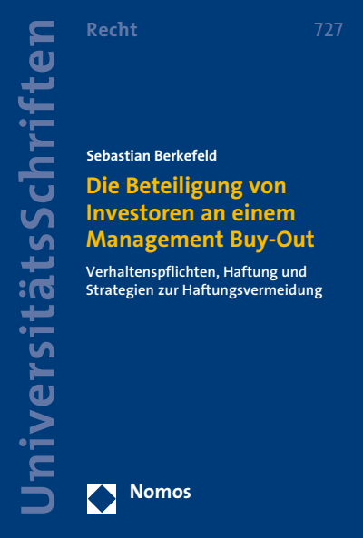 Cover des Buchs: Die Beteiligung von Investoren an einem Management Buy-Out