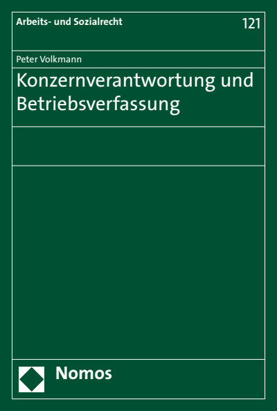 Cover des Buchs: Konzernverantwortung und Betriebsverfassung