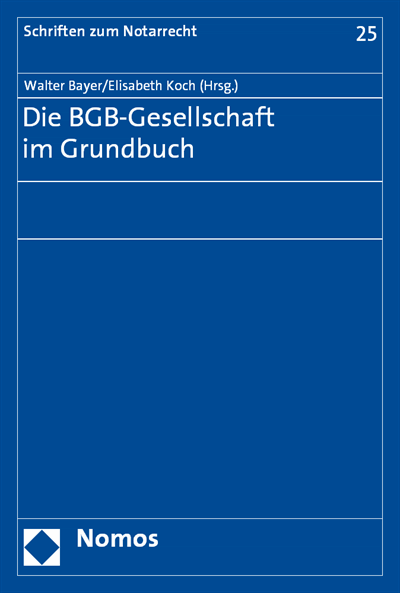 Cover des Buchs: Die BGB-Gesellschaft im Grundbuch