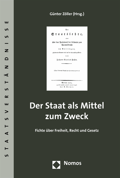 Cover des Buchs: Der Staat als Mittel zum Zweck