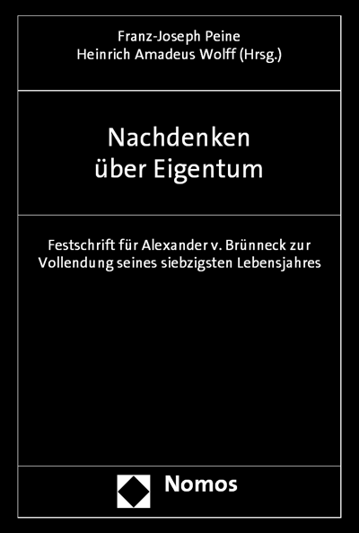 Cover des Buchs: Nachdenken über Eigentum