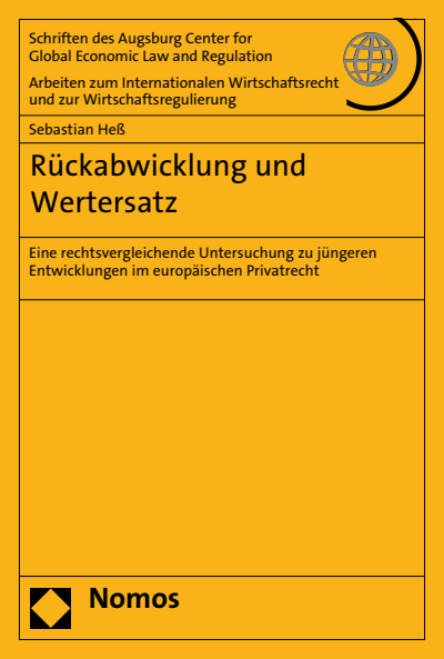 Cover of book: Rückabwicklung und Wertersatz