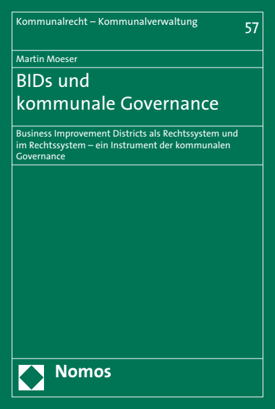 Cover des Buchs: BIDs und kommunale Governance