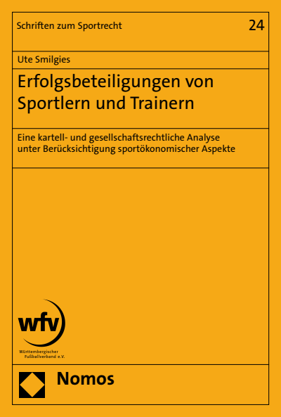 Cover of book: Erfolgsbeteiligungen von Sportlern und Trainern