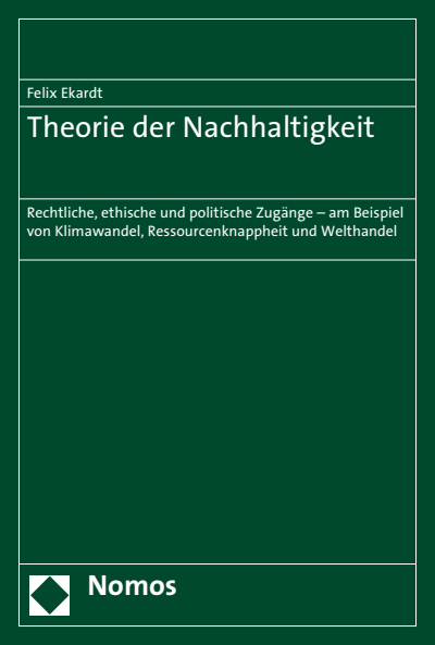 Cover of book: Theorie der Nachhaltigkeit