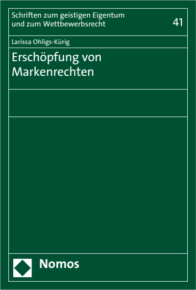 Cover of book: Erschöpfung von Markenrechten
