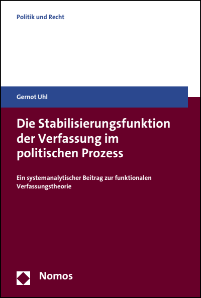 Cover of book: Die Stabilisierungsfunktion der Verfassung im politischen Prozess