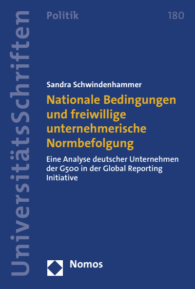 Cover of book: Nationale Bedingungen und freiwillige unternehmerische Normbefolgung