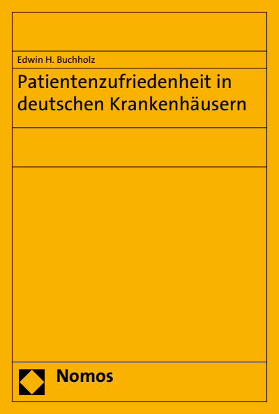 Cover des Buchs: Patientenzufriedenheit in deutschen Krankenhäusern