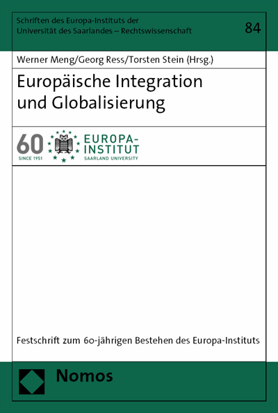 Cover of book: Europäische Integration und Globalisierung