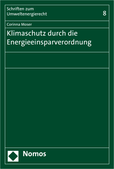 Cover des Buchs: Klimaschutz durch die Energieeinsparverordnung