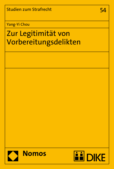 Cover of book: Zur Legitimität von Vorbereitungsdelikten
