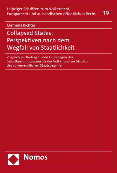 Cover of book: Collapsed States: Perspektiven nach dem Wegfall von Staatlichkeit