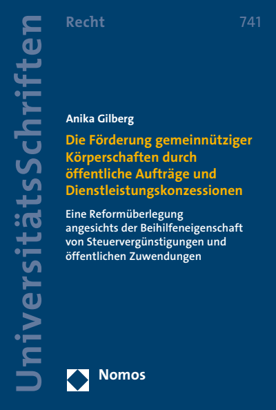 Cover des Buchs: Die Förderung gemeinnütziger Körperschaften durch öffentliche Aufträge und Dienstleistungskonzessionen