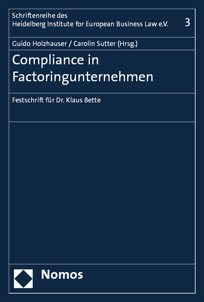 Cover of book: Compliance in Factoringunternehmen
