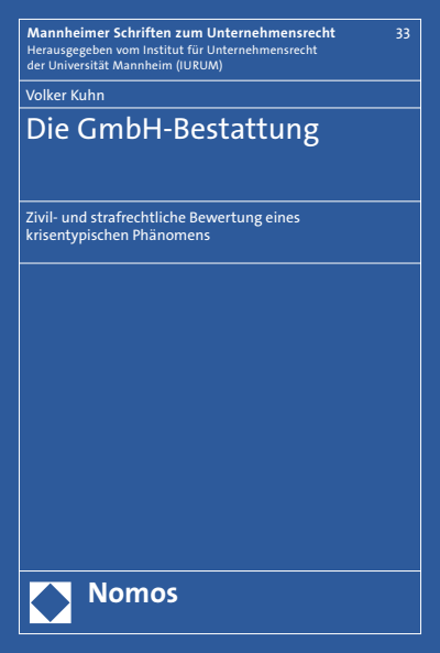 Cover of book: Die GmbH-Bestattung
