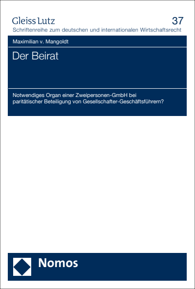 Cover of book: Der Beirat