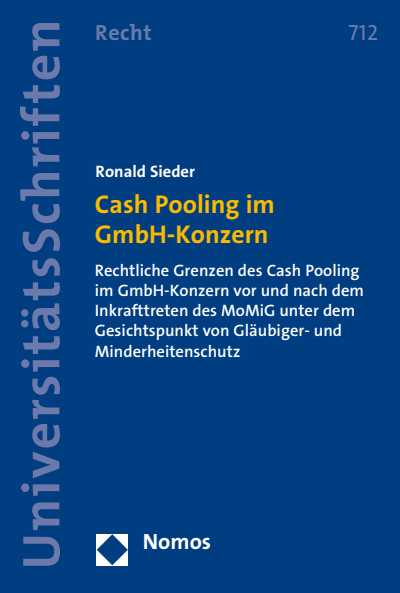 Cover des Buchs: Cash Pooling im GmbH-Konzern